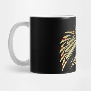 Owl Totem Art in Black and Gold Mug